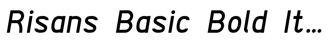 Risans Basic Bold Italic